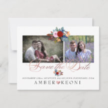 PixDezines Watercolor Flowers Save the Date