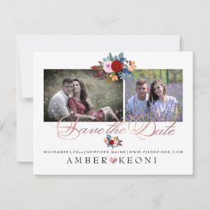 PixDezines Watercolor Flowers Save the Date