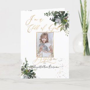 PixDezines Watercolor Greenery LDS Baptism Program