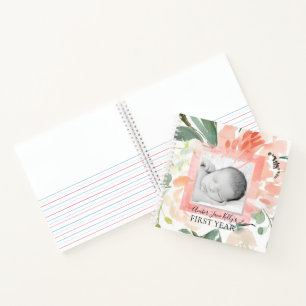 PIXDEZINES WATERCOLOR MIDSUMMER BABY 1ST YEAR NOTEBOOK