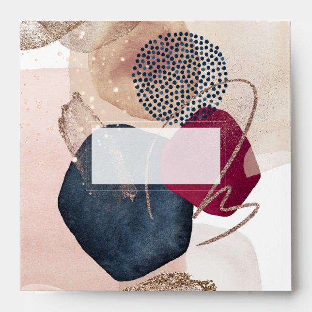 PixDezines Watercolor Modern Abstract Shapes Envel Envelope (Front)