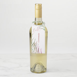 PixDezines Watercolor Palm Fronds, Greenery Bottle Hanger Tag