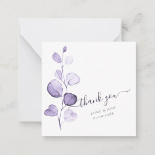 PixDezines Watercolor Purple Eucalyptus Note Card