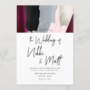 PixDezines watercolor swatch Dahlia Red Blush Invitation
