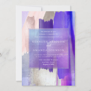 PixDezines Watercolor Swatch Violet Lilac Lavender Invitation