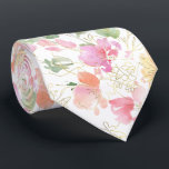 PixDezines Watercolor Sweetpeas Blush Pink Yellow Neck Tie<br><div class="desc">PixDezines Watercolor Sweetpeas Blush Pink Yellow neck tie.  DIY background color.

 Copyright © 2011-2021 PixDezines™.</div>