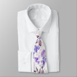 Pixdezines Watercolor Sweetpeas Lavender Purple Neck Tie at Zazzle