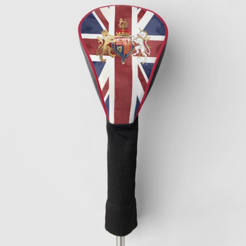 PIXDEZINES WATERCOLOR UNION JACK and INSIGNIA Golf Head Cover