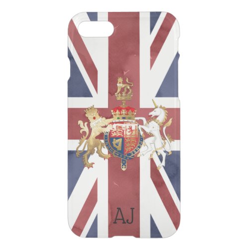 PIXDEZINES WATERCOLOR UNION JACK and INSIGNIA iPhone SE87 Case