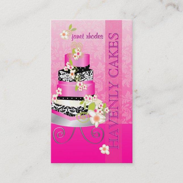 PixDezines wedding cake/Bakery/diy color Business Card (Front)