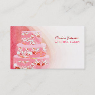PixDezines wedding cakes/watercolor affects Business Card