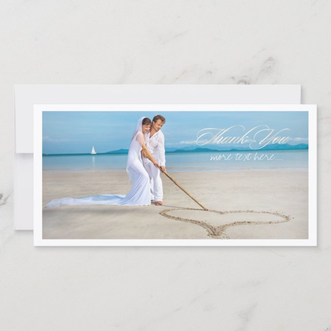 PixDezines wedding photo thank you Card (Front)