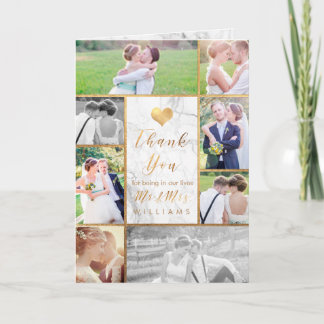 PixDezines Wedding Photos Thank You/Marble Thank You Card