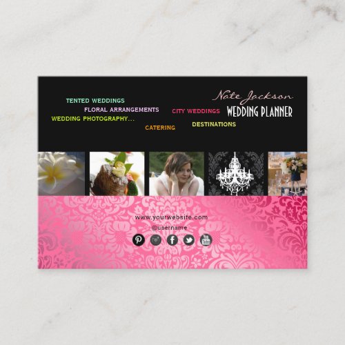 Wedding Planners Portfolio template/DIY color Business Cards