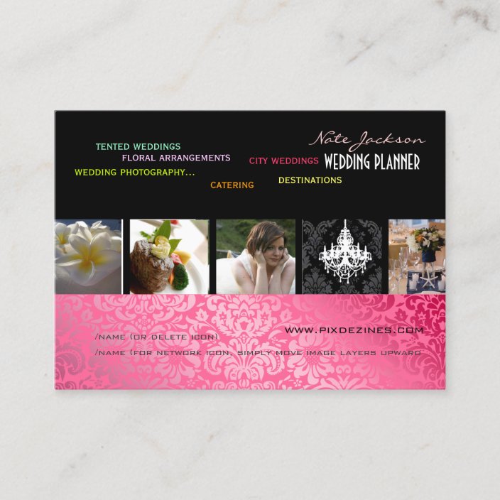 Pixdezines Wedding Planner Diy Color Fonts Business Card Zazzle Com