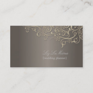 PixDezines Wedding Planner, titanium swirls Business Card