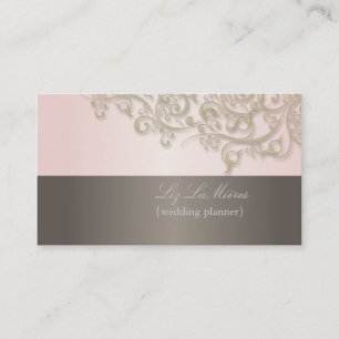 PixDezines Wedding Planner, titanium swirls Business Card