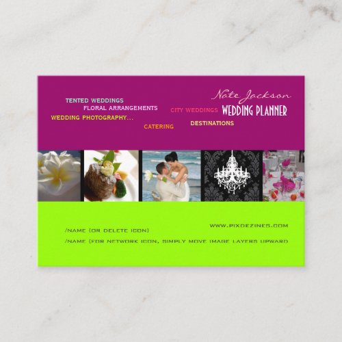 Wedding Planners Portfolio template Business Card