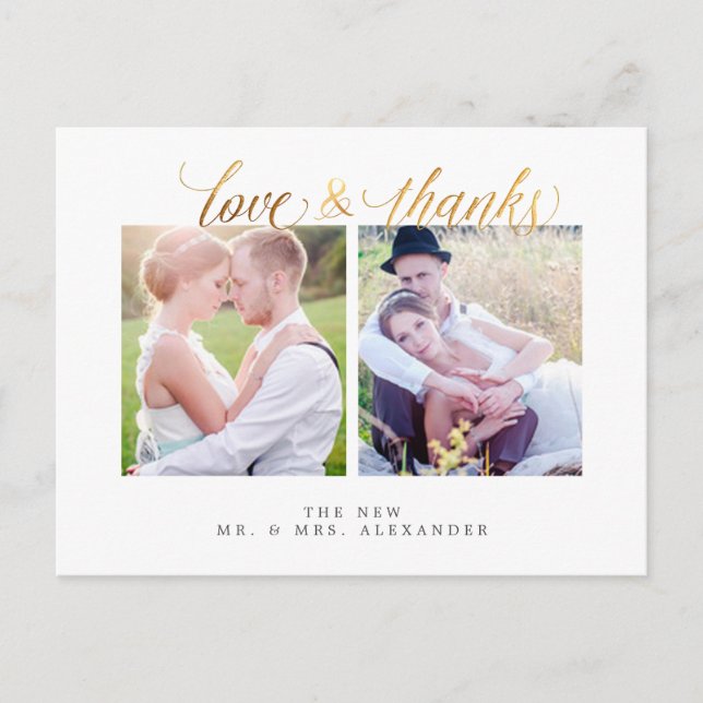 PixDezines Wedding Thank You/Fun Script Postcard (Front)