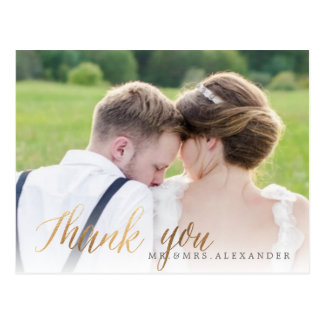 PixDezines Wedding Thank You/Fun Script Postcard