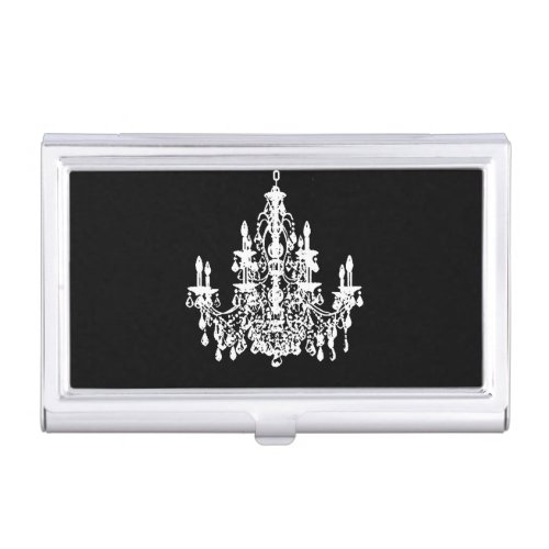 PixDezines white chandelierdiy background Case For Business Cards