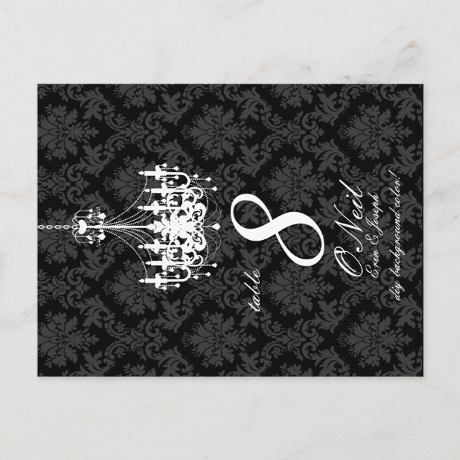 PixDezines White Chandelier+DIY background color Postcard (Front)