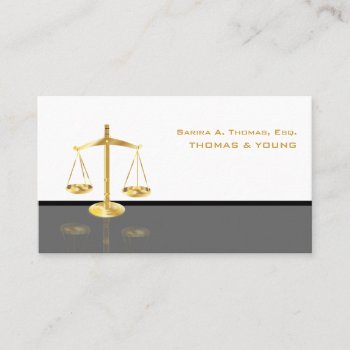 Pixdezines White Grey Attorneys/diy Colors Business Card by Create_Business_Card at Zazzle