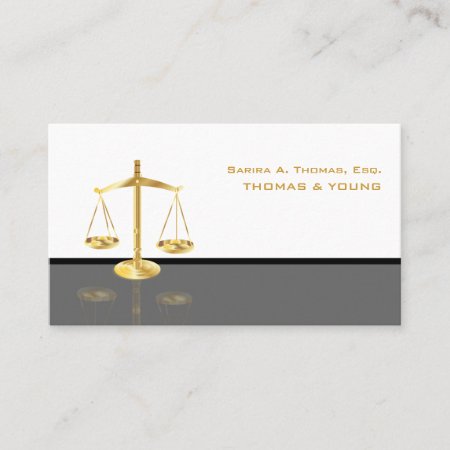 Pixdezines White Grey Attorneys/diy Colors Business Card