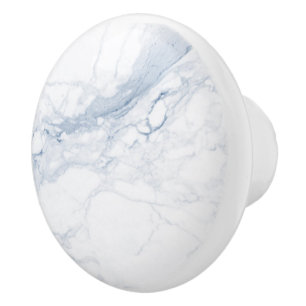 PIXDEZINES WHITE MARBLE+BLUE VEINS CERAMIC KNOB