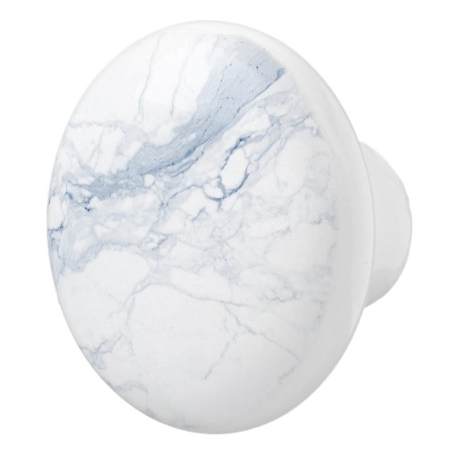 PIXDEZINES WHITE MARBLE+BLUE VEINS CERAMIC KNOB (Right)