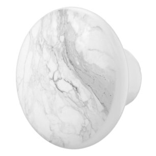 PIXDEZINES WHITE MARBLE CERAMIC KNOB