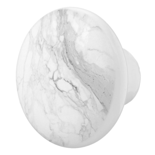 PIXDEZINES WHITE MARBLE CERAMIC KNOB (Right)