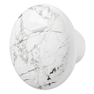 PIXDEZINES WHITE MARBLE CERAMIC KNOB