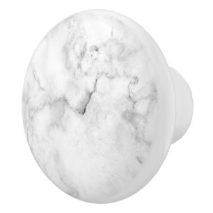 PIXDEZINES WHITE MARBLE CERAMIC KNOB