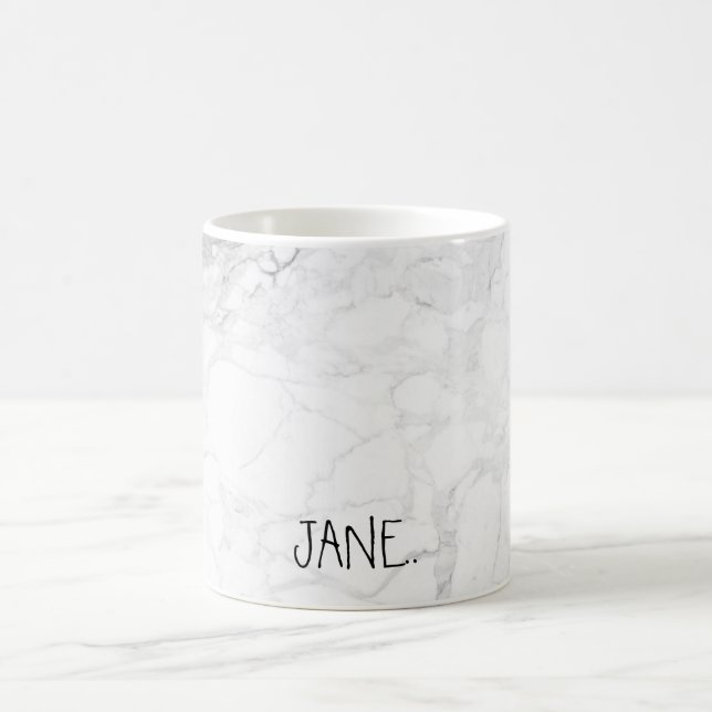 PixDezines WHITE MARBLE Coffee Mug (Center)