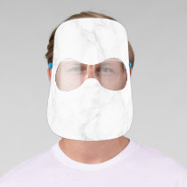 PixDezines White Marble Face Shield