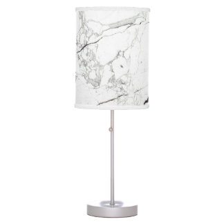 PixDezines WHITE MARBLE Table Lamp
