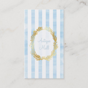 PixDezines white stripes/placid digital watercolor Business Card