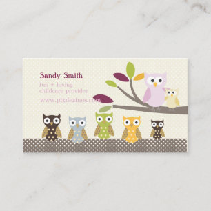 PixDezines Whoot's Daycare Business Card