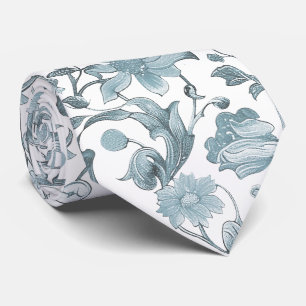PixDezines William Morris Dusty BlueDIY Slate Blue Neck Tie