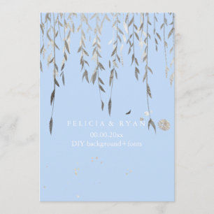 PixDezines Willow/Faux Silver/DIY background Invitation