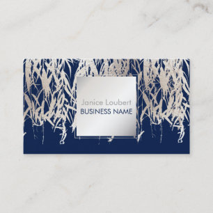 PixDezines Willow/Faux Silver Foil/DIY background Business Card