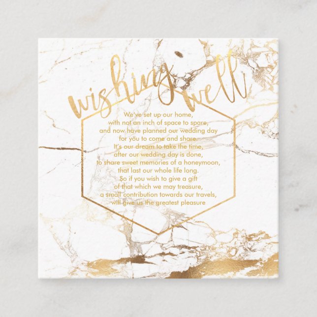PixDezines Wishing Well/Marble /White+Gold Enclosure Card (Front)