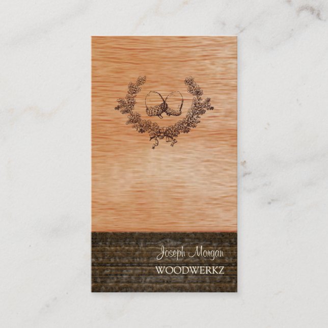 PixDezines woodworks, flooring business cards (Front)