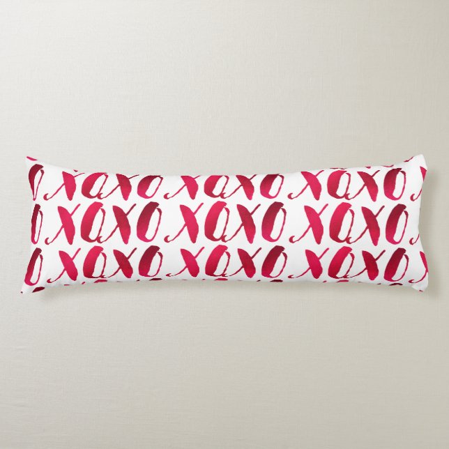 PixDezines XOXO/DIY background colors Body Pillow (Front)