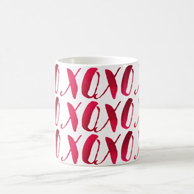 PixDezines xoxo/Red Raspberry/DIY background Coffee Mug (Center)