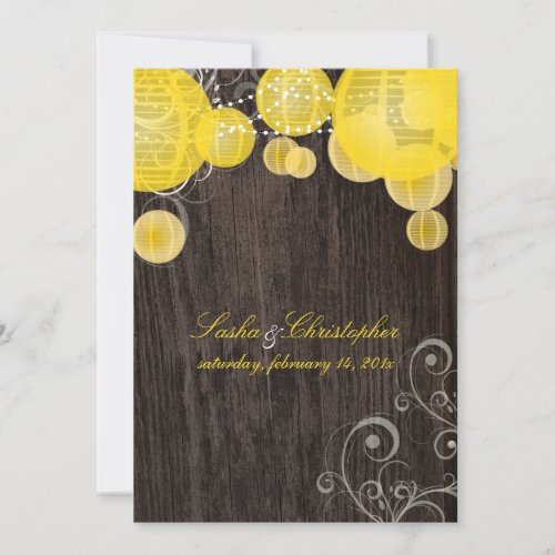PixDezines yellow lanterns/outdoor wood panels Custom Announcements