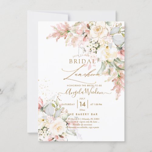 PixDezinesH2 Blush Alabaster Roses Bridal Luncheon Invitation