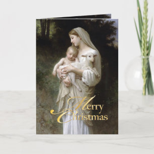 PixDezinves L'innocence by Bougeureau painting Holiday Card