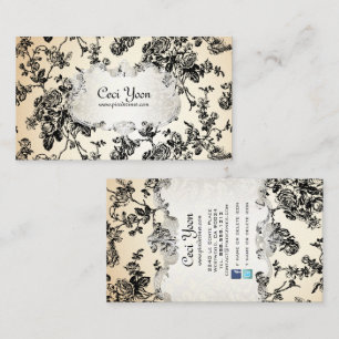 PixDezinves toile/black roses/DIY background Business Card